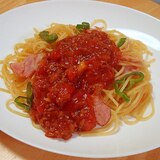 トマトのうまみをプラス！ミートスパゲティ